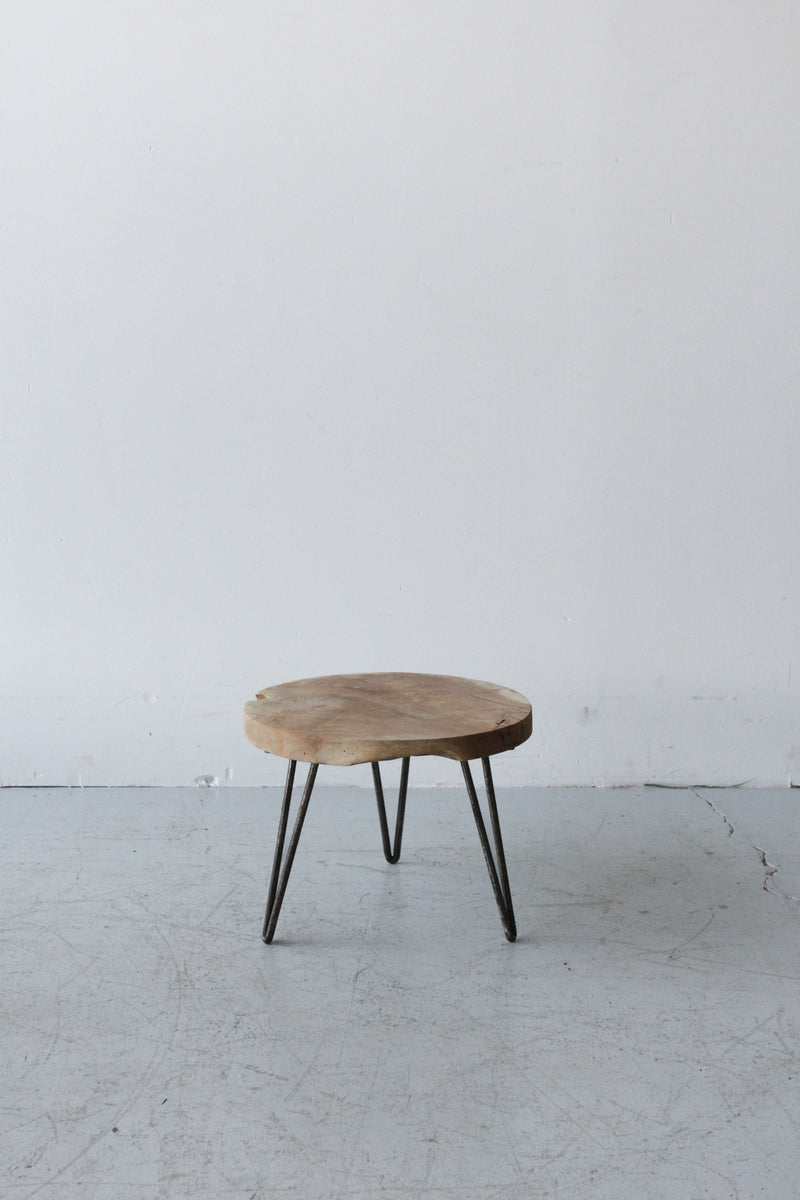 Wooden Round Side Table 木製ラウンドサイドテーブル