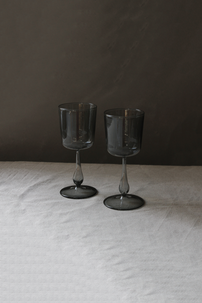 mod. Luisa | calice -fog gray  Glass set