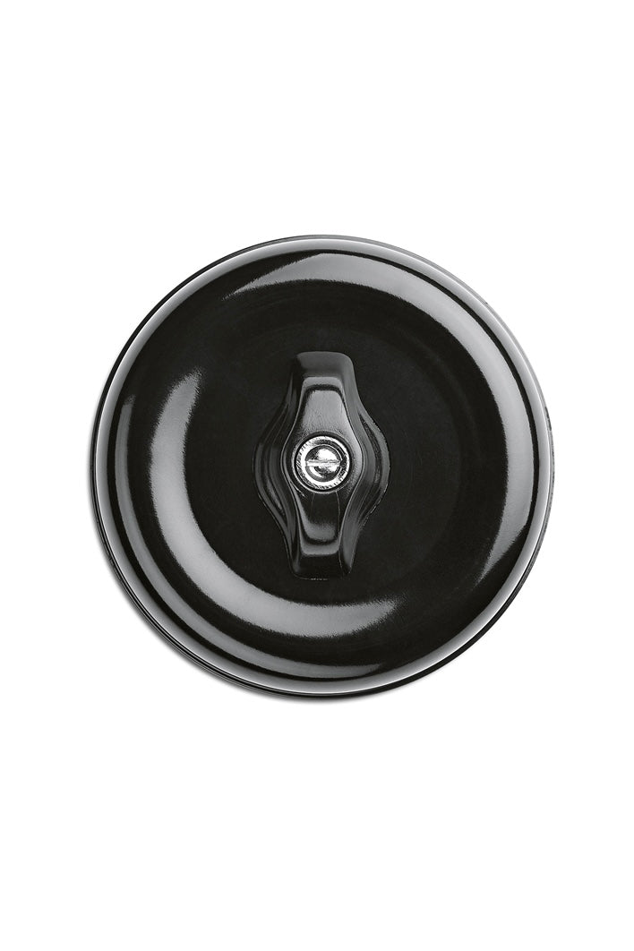 Surface mounted over-centre rotary switch alternation bakelite Black