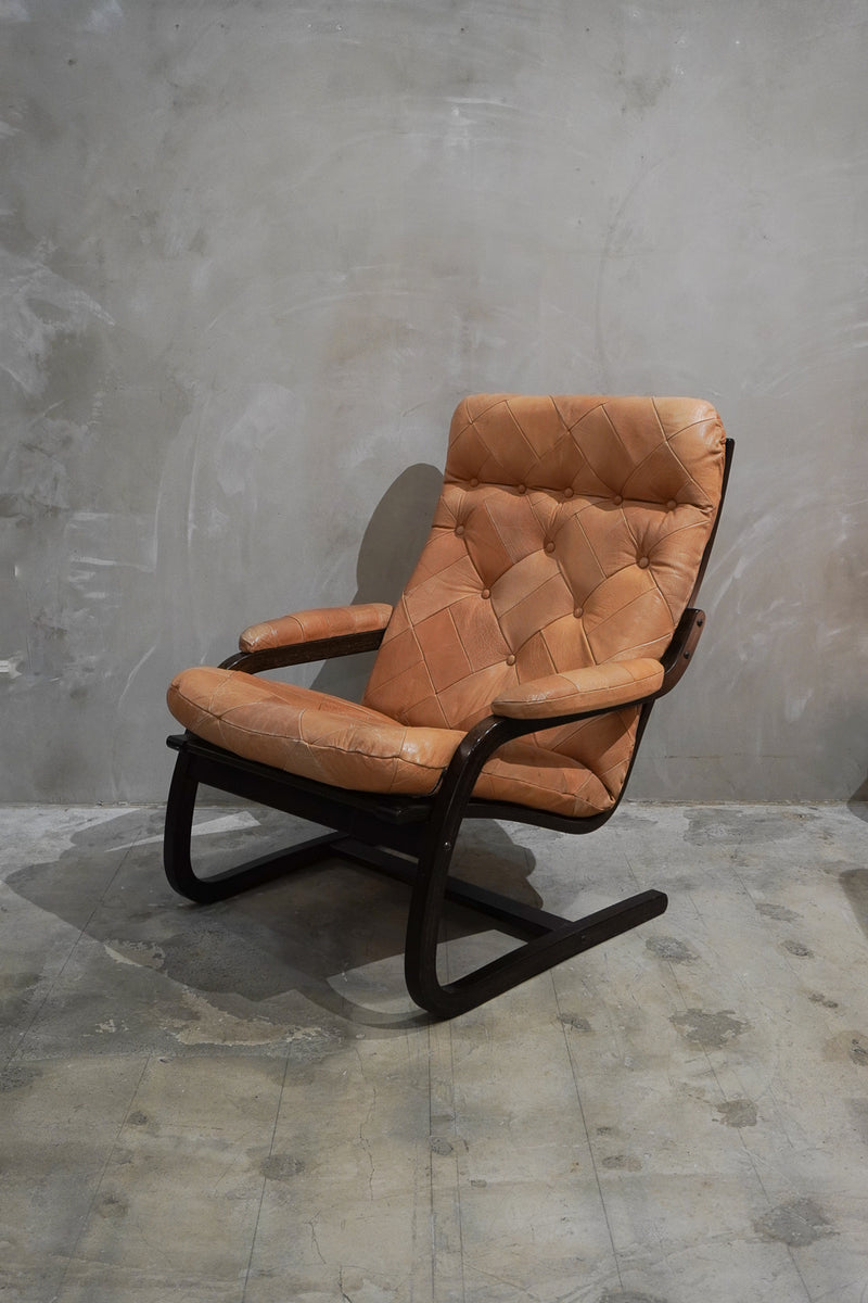 Vintage Hight Back Chair ハイバック レザー ラウンジチェア