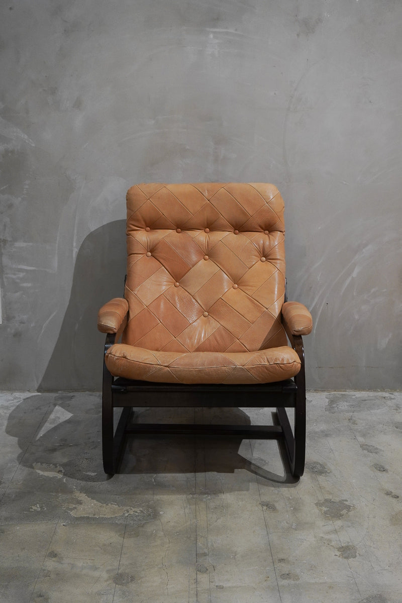 Vintage Hight Back Chair ハイバック レザー ラウンジチェア