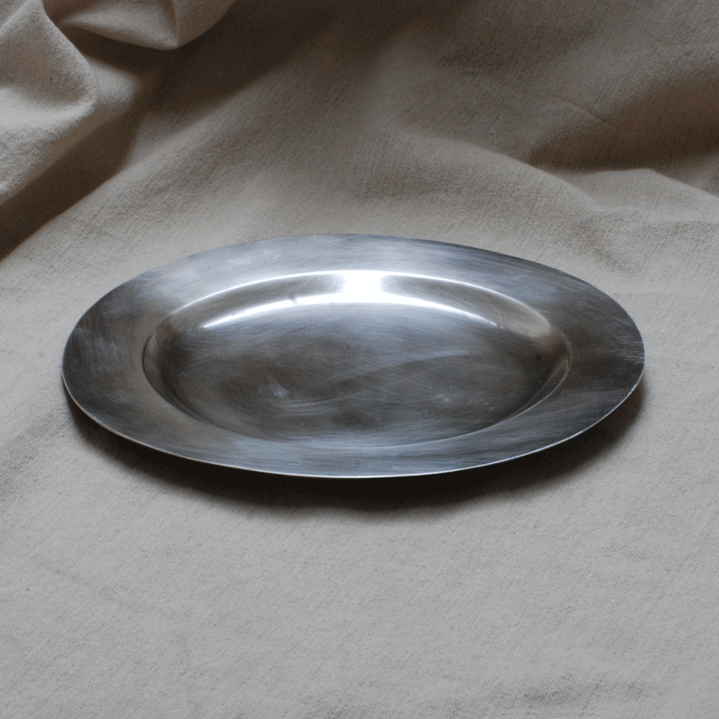 ピューター皿 - 真鍮×銀メッキ