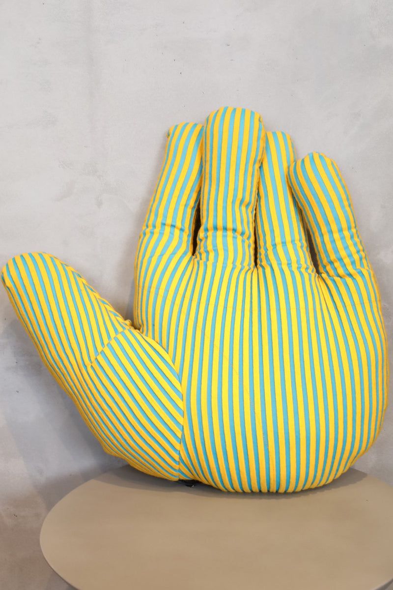 Fabric object "Hand"S size Yellow stripe