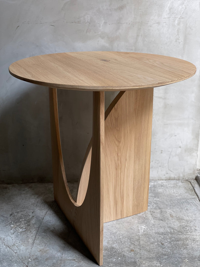 Oak Geometric side table
