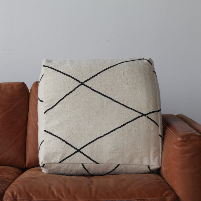 Moroccan Cushion / Beni ourain , Azilal 56×56 / Black