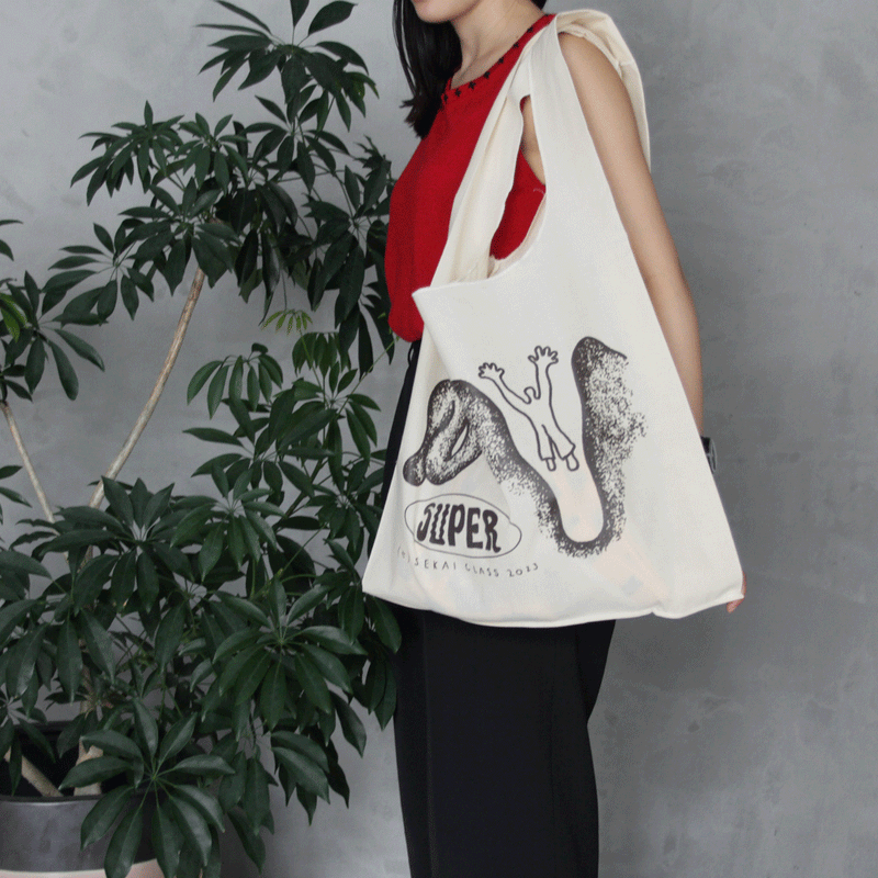 norahi × セカイクラス Shoping bag 《norahi Original design》- Cotton