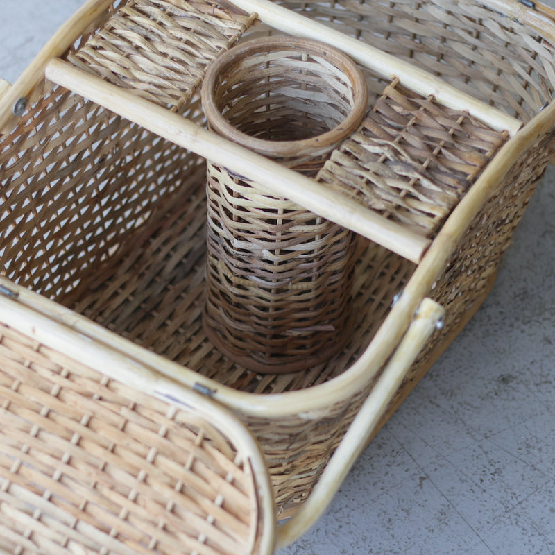 Vintage Wine Rattan Basket