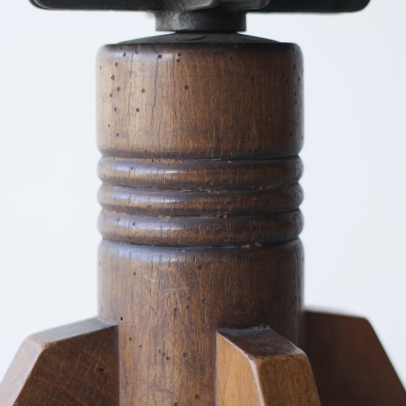 Vintage Wooden Swivel Stool