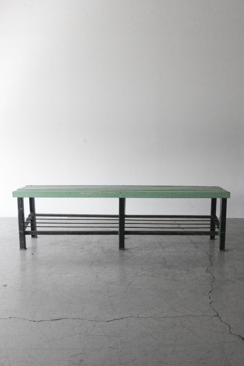 Wooden Bench "Green" 木製ベンチ