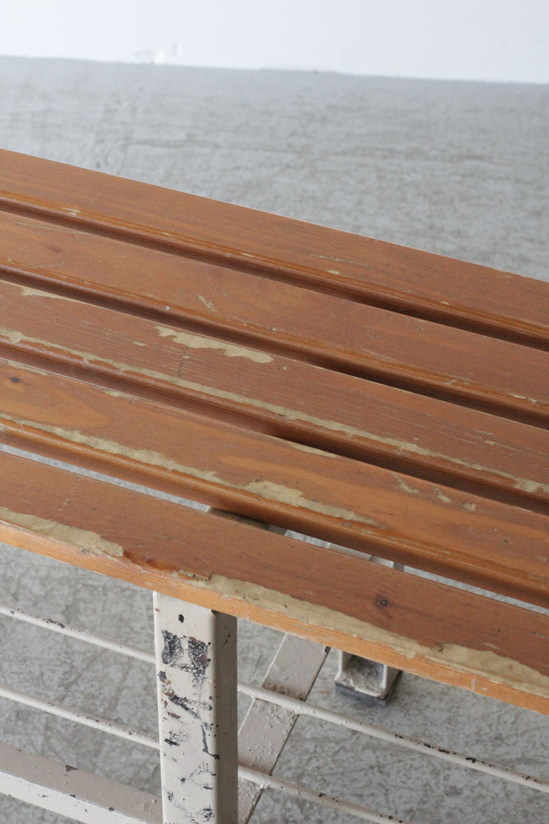 Wooden Bench "White" 木製ベンチ