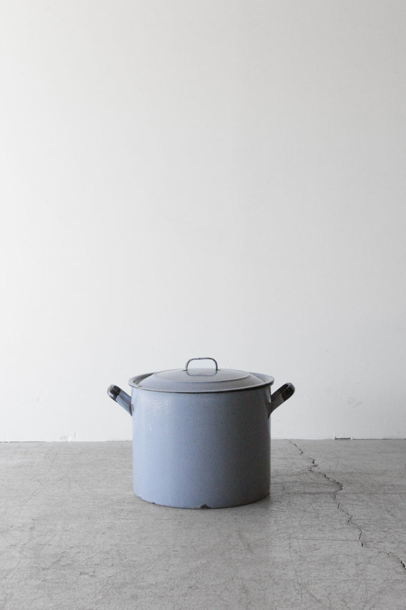 Enamel Pot "gray" ホーロー鍋 蓋つき
