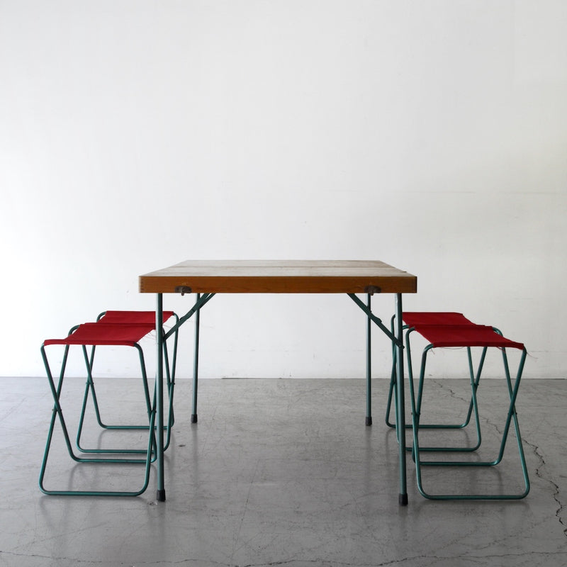Vintage Folding Table & Chair Set