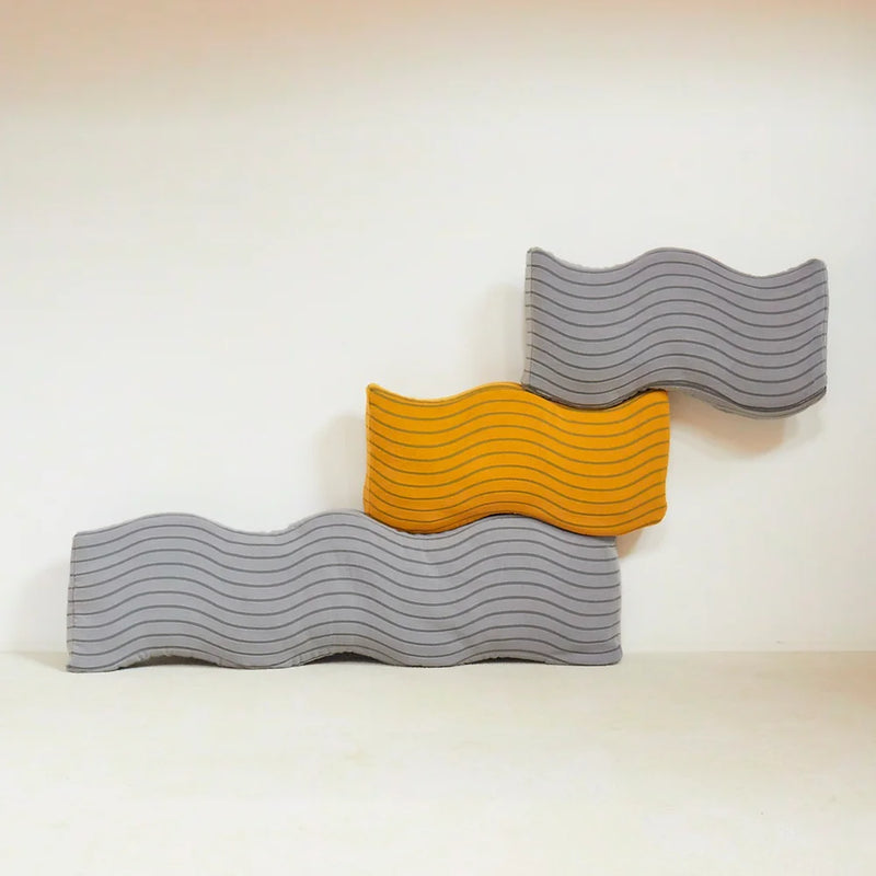 Fabric object "Wave line" Long Ash gray