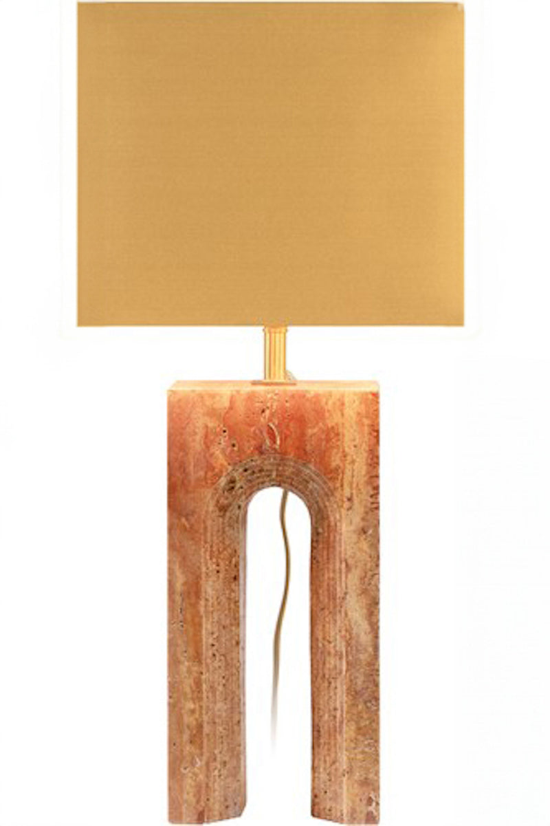 Reso One Lamp  Red Travertine