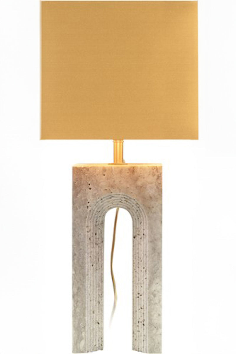 Reso One Lamp  Gray Travertine