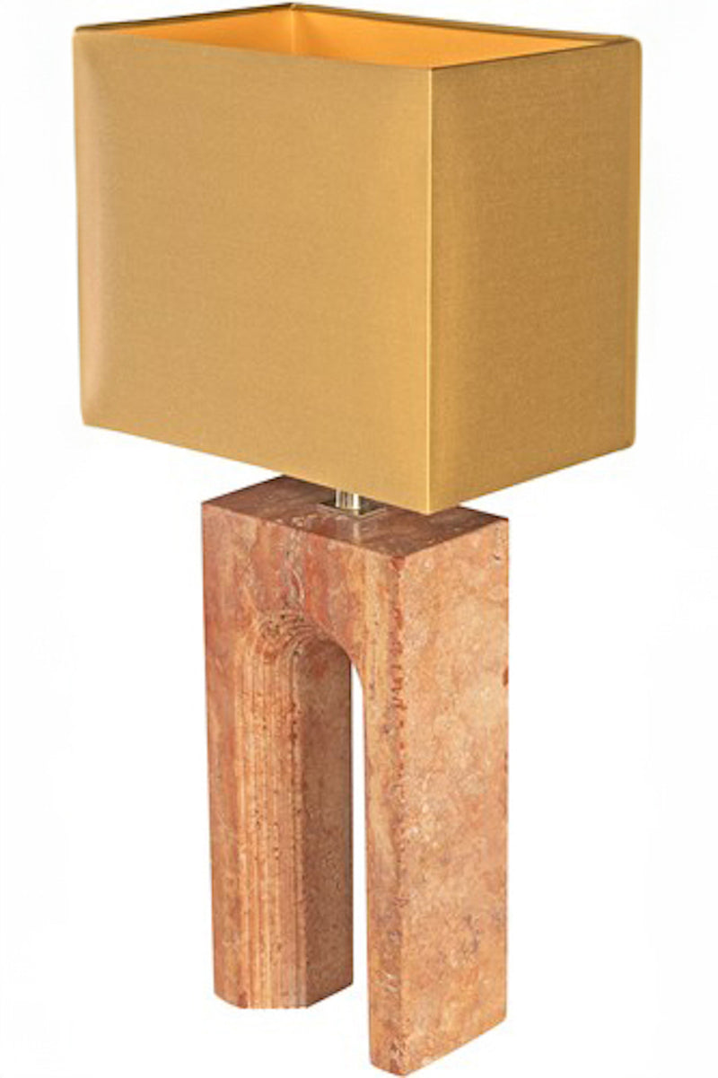 Reso One Lamp  Red Travertine