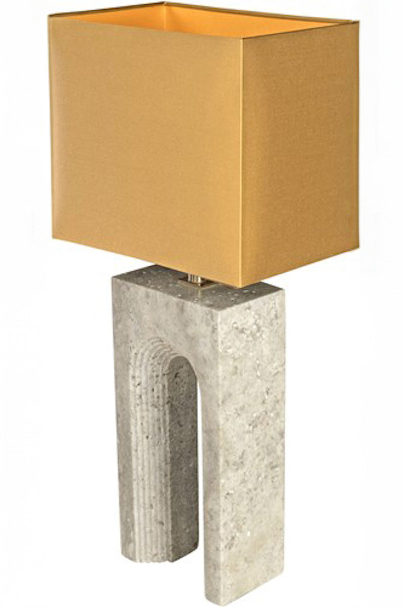 Reso One Lamp  Gray Travertine