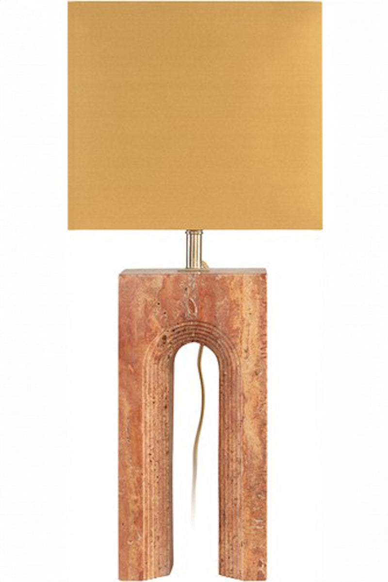 Reso One Lamp  Red Travertine