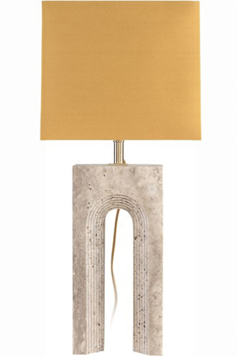 Reso One Lamp  Gray Travertine