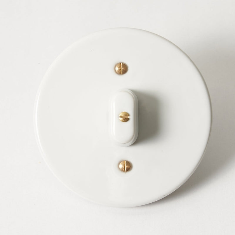 porcelain and brass over- centre rotary switch