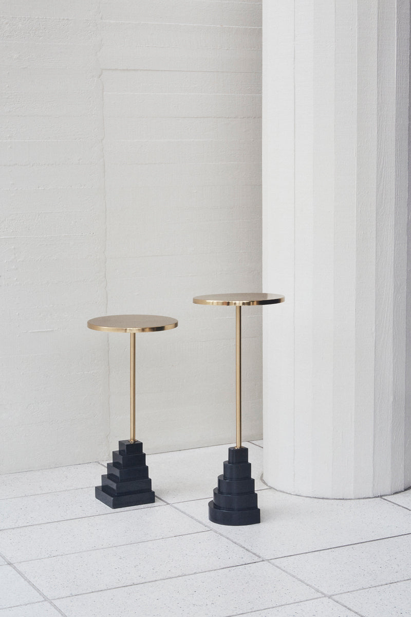 SOLUM table Gold/Black Low