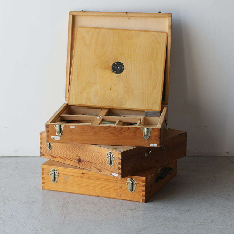 Vintage Wooden Trunk Case Set B