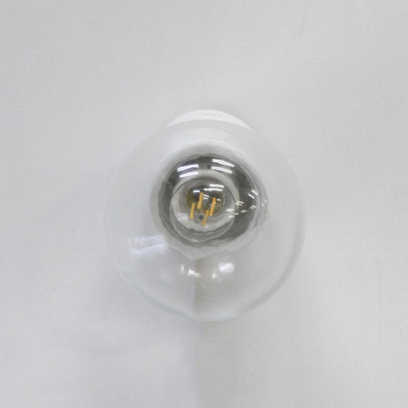 outdoor or bathroom white porcelain wall light - glass shade  Ø 12.5cm