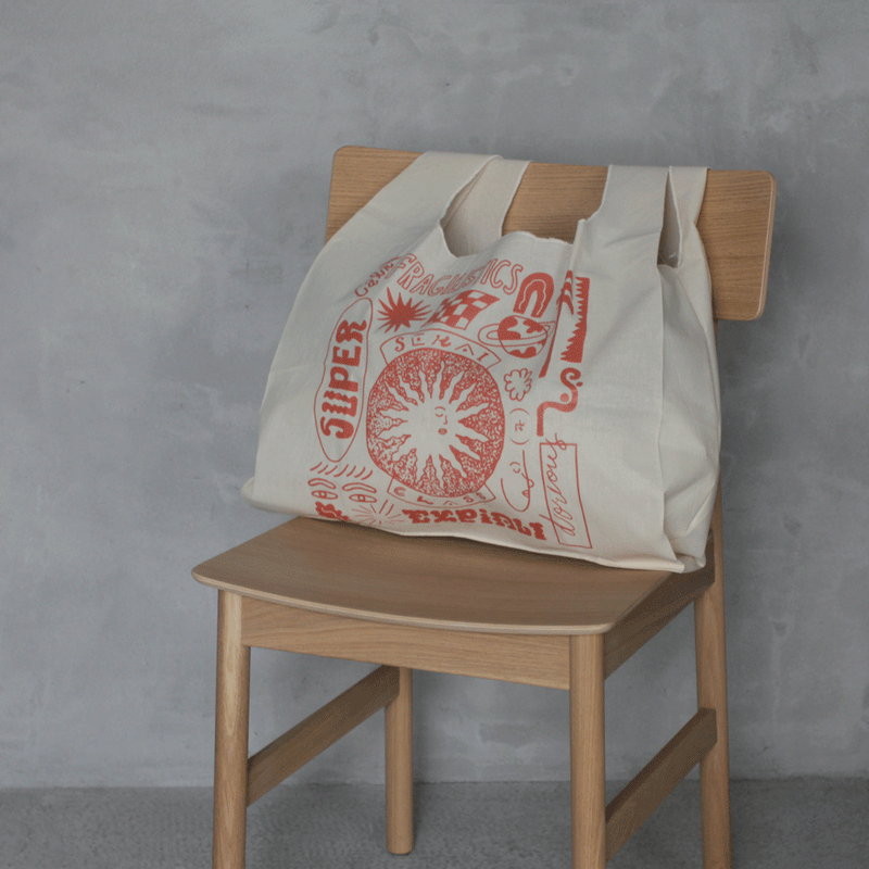 norahi × セカイクラス Shoping bag 《 Sekai Class design 》- Cotton
