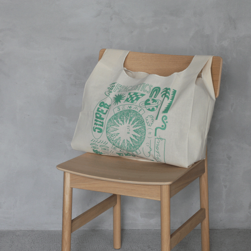 norahi × セカイクラス Shoping bag 《 Sekai Class design 》- Cotton